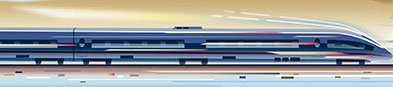 illustration of high-speed train