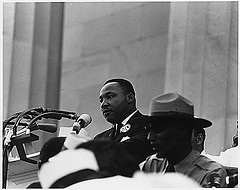Dr. Martin Luther King, Jr. at 1963 March on Washington. Credit: USIA (NARA) - Public Domain