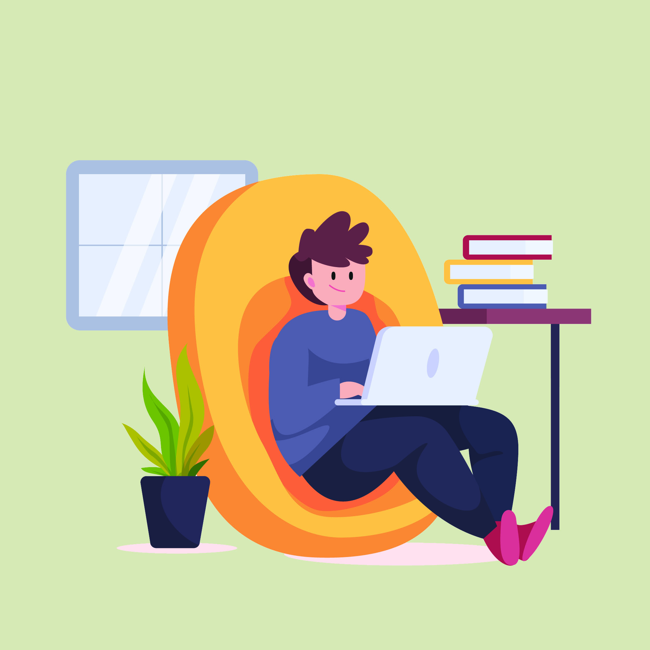 Person with laptop