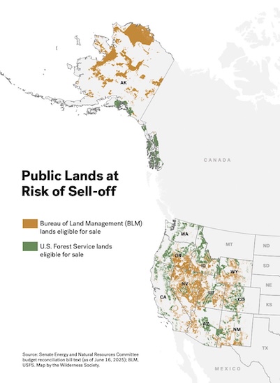 Map by the Wilderness Society