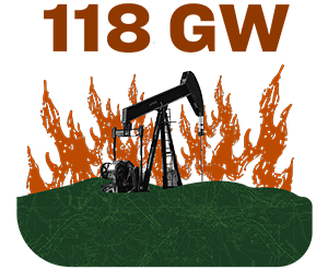 oil rig and flames