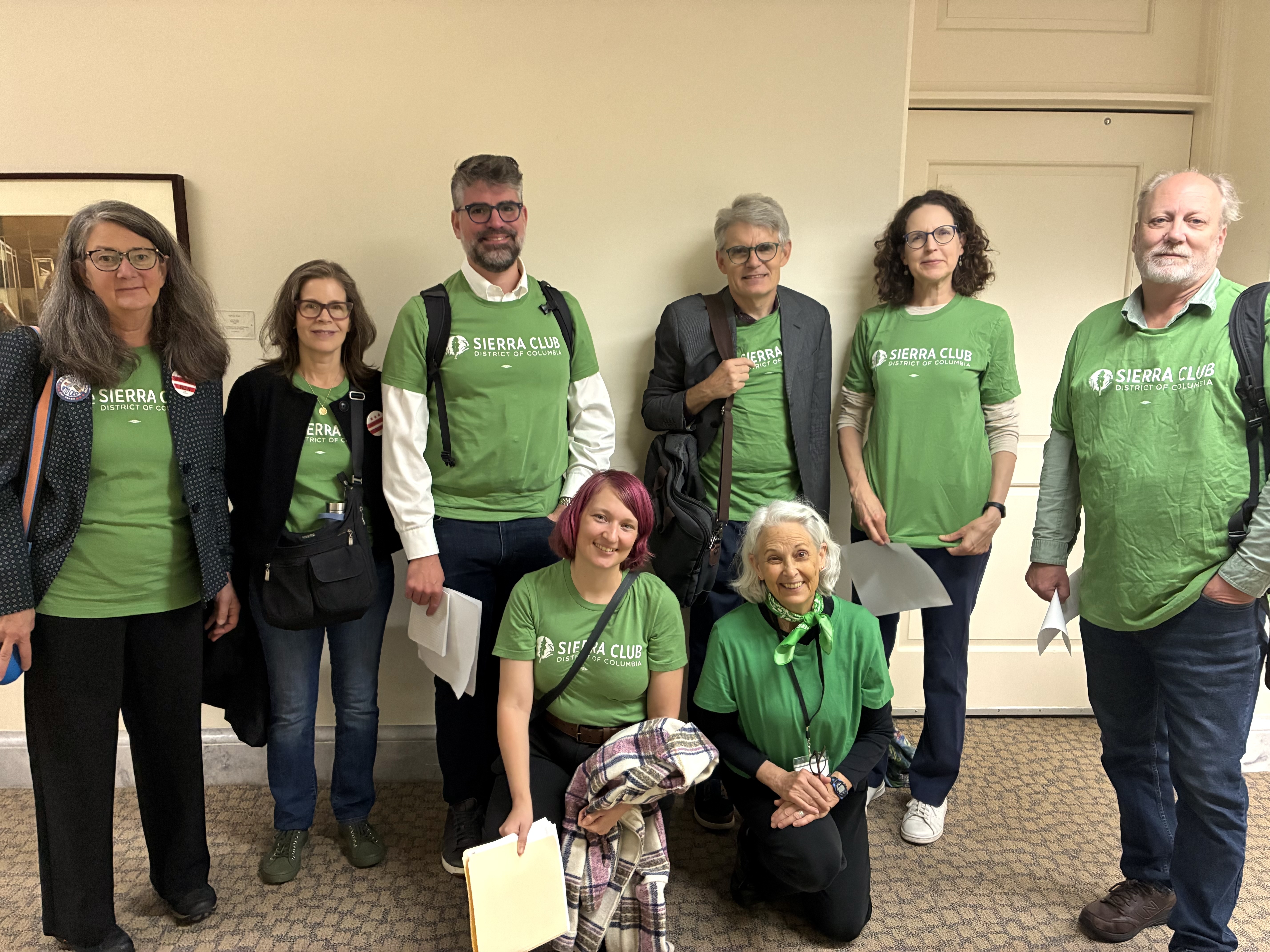 Sierra Club DC volunteers at a RFK lobby day.