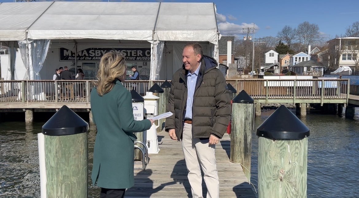Lee Zeldin on tour in Annapolis, Maryland, in February 2025