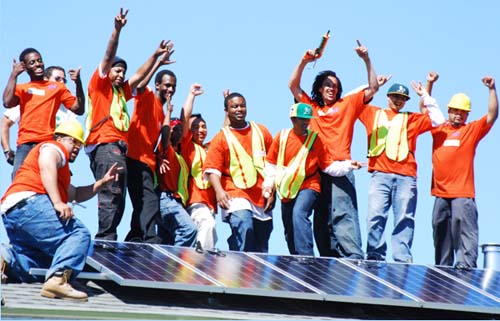 Young solar workers