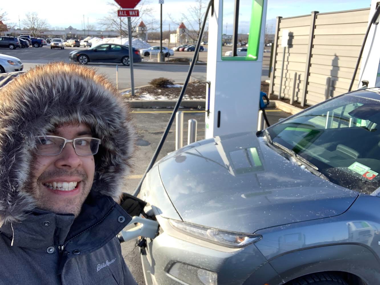 Sierra Club Organizer David Alicea making a pit stop for a charge! 