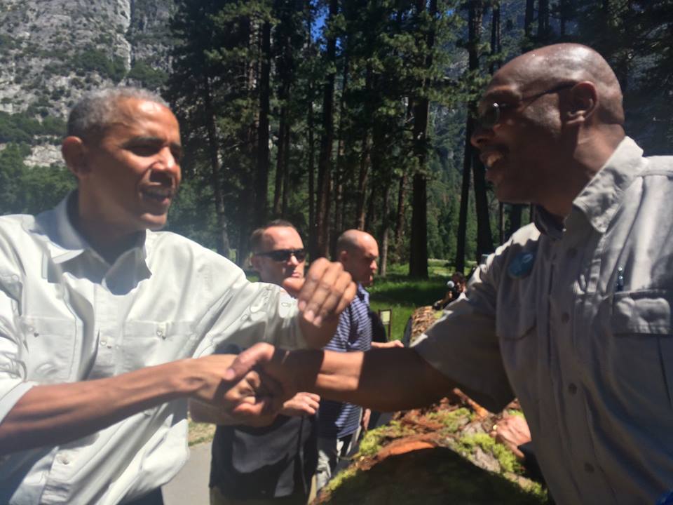 President Obama and Aaron Mair