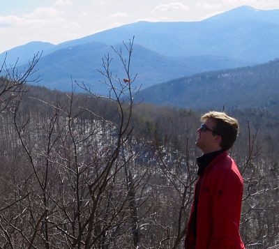Chris looking out over Keene Valley