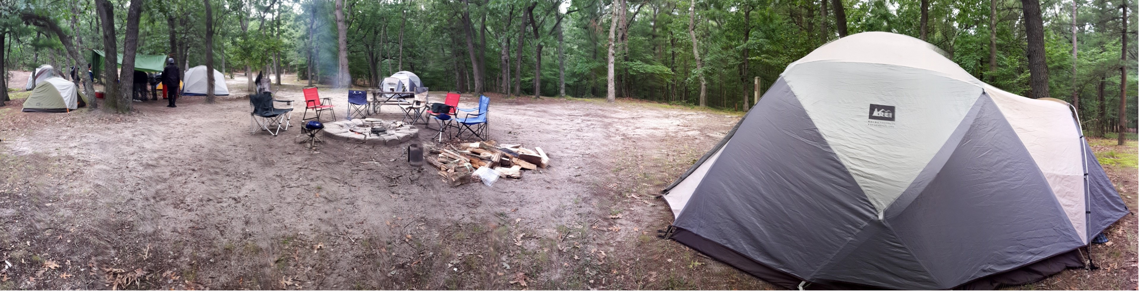 Campsite at Muskegon State Park.