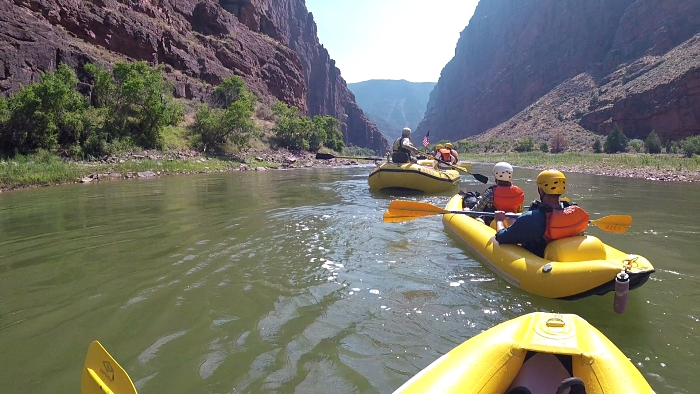 The towering walls at the entrance of Lodore