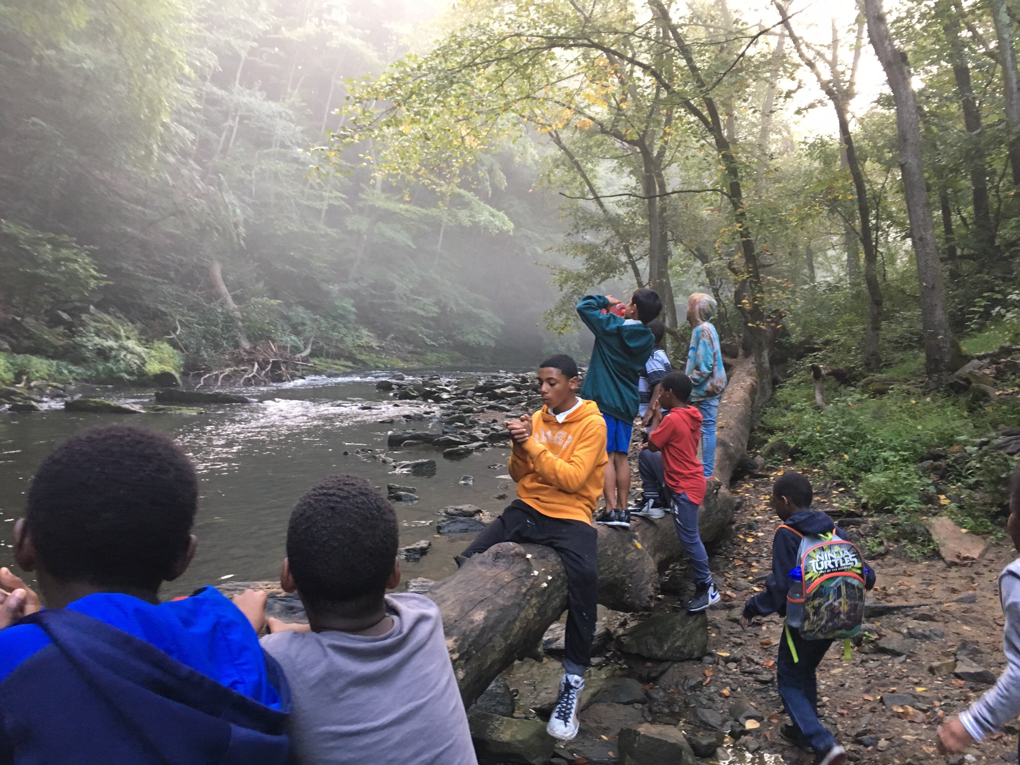 Philadelphia ICO participants enjoy a moment of rest along the water. 