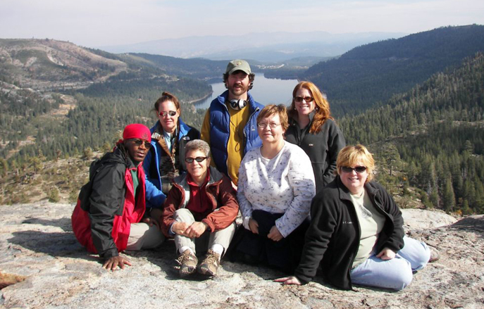 Overlooking Donner Lake from near Donner Pass, Sierra Nevada, California