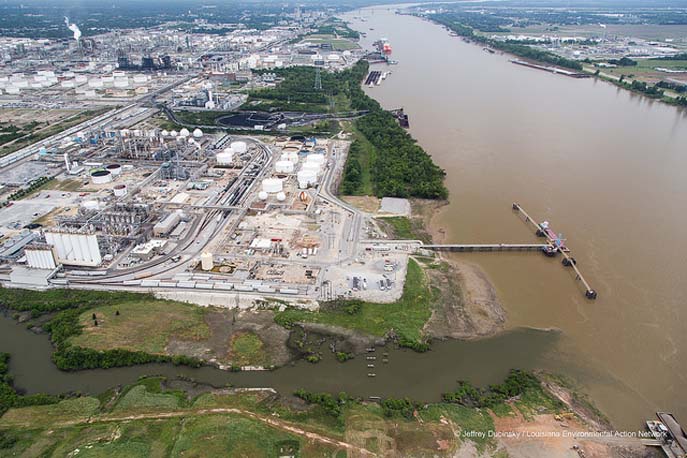 "Cancer Alley" along the lower Mississippi River in Louisiana