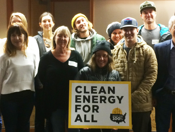 Truckee residents celebrate the town's commitment to clean energy