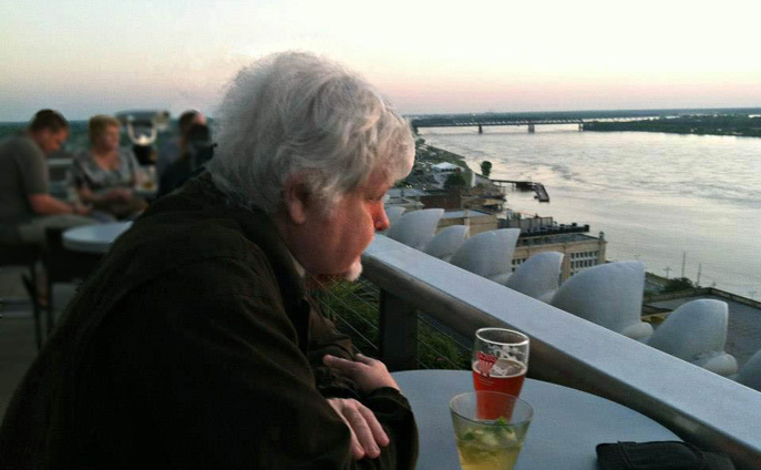 Don Richardson overlooking the Mississippi River (photo courtesy of Friends For Our Waterfront)