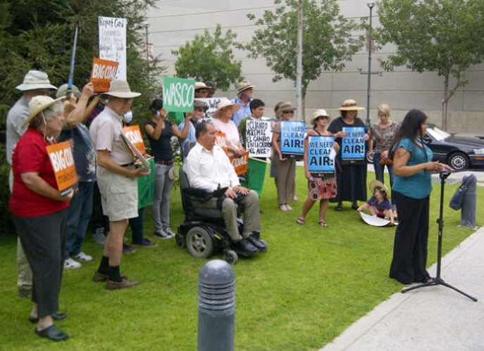 Dianca Quintara of the Center on Race, Poverty & the Environment, speaks at a 2012 rally in Bakersfield