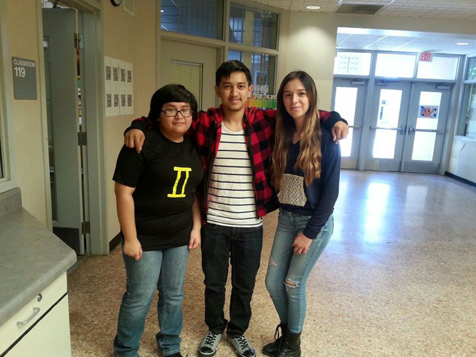 Selene Hernández, Elijah Martínez and Lupita Pérez
