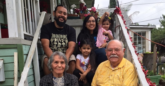 mark! Lopez with his grandparents