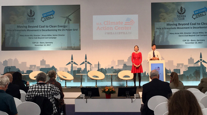 Mary Anne Hitt and Bruce Nilles at U.S. Climate Action Center