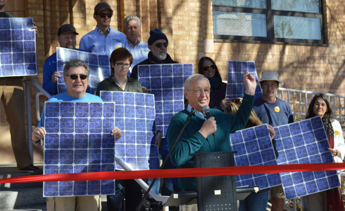 Moab Mayor Dave Sakrison speaks at press conference
