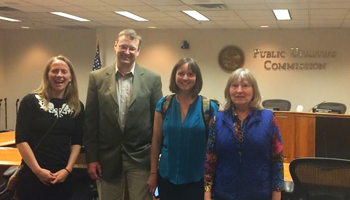 Minnesota solar energy activists Erin Pratt, Bret Pence, Jessica Tritsch, and DyAnn Andybur.