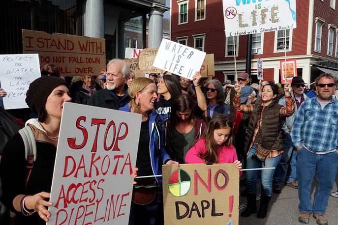 #NoDAPL rally in Montpelier VT