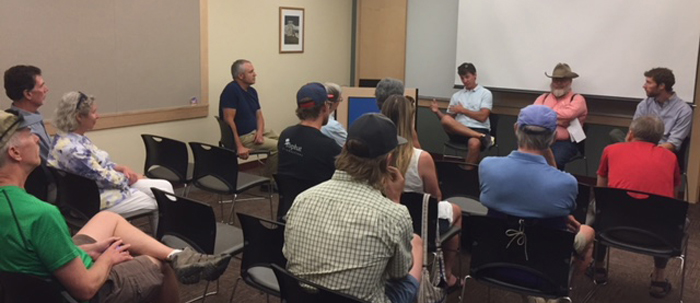Panel discussion at Reinventing Power screening, 2018 Montana Clean Energy Fair in Bozeman