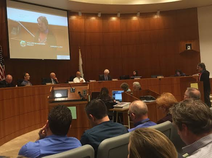 Andrew Christie, Chapter Director of the Sierra Club's Santa Lucia Chapter, speaking to the Planning Commission.