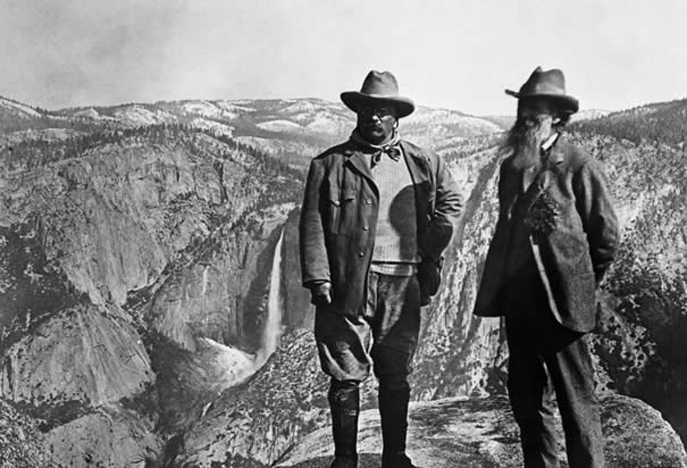Theodore Roosevelt and John Muir in Yosemite