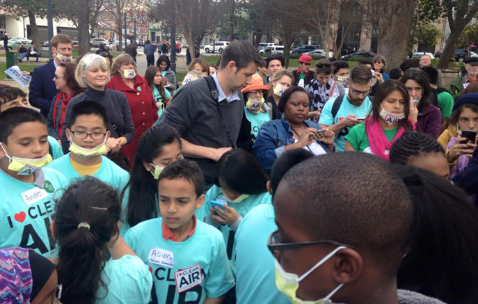 Sacramento rally at smog hearings