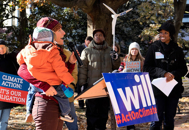 Terra Pascarosa and Kendyl Crawford at clean-energy rally