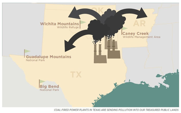 Haze pollution from Texas coal-fired power plants