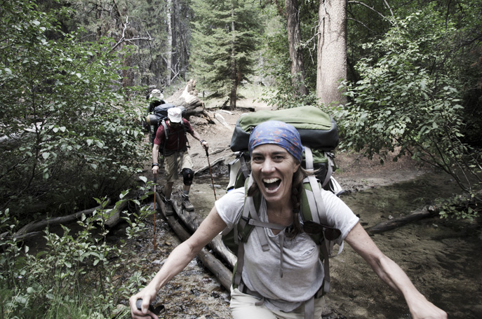 Tracey Quigley on the trail (photo by Julia Marshall)