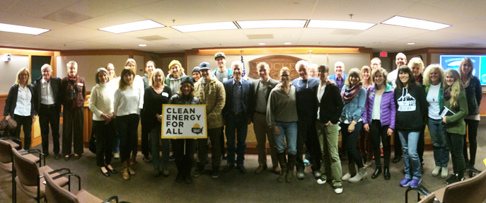 Truckee residents celebrate the town's commitment to clean energy