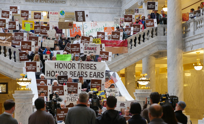Utah rally for Bears Ears on Jan 9, 2018