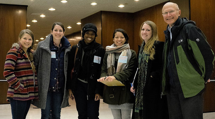 Virginia Sierra Club organizers outside the hearing room