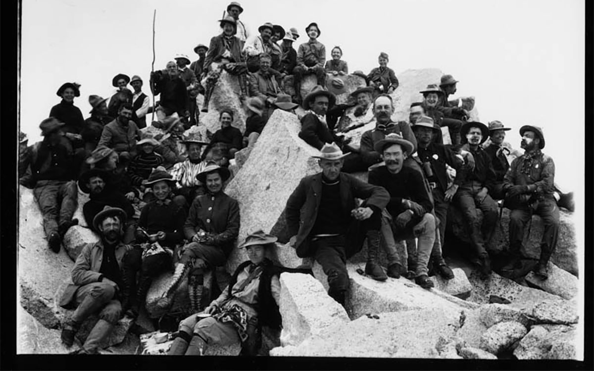 "Group on Summit of Mount Brewer" (1902). 