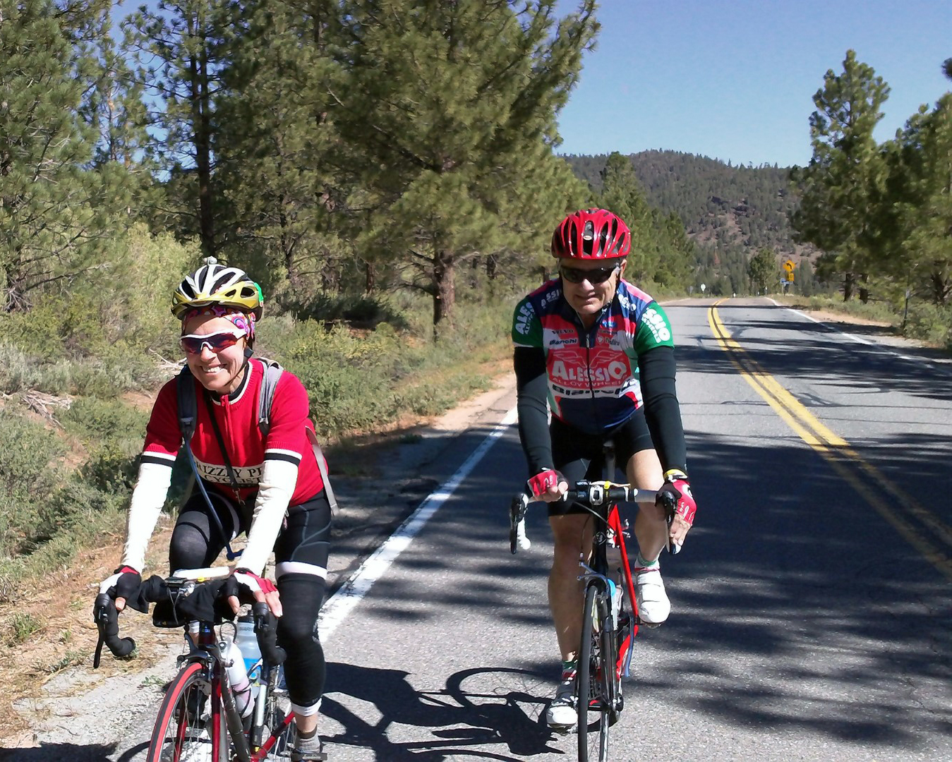 Two Cyclists on Monitor Pass, Alpine County, CA. Courtesy Estella Garcia.