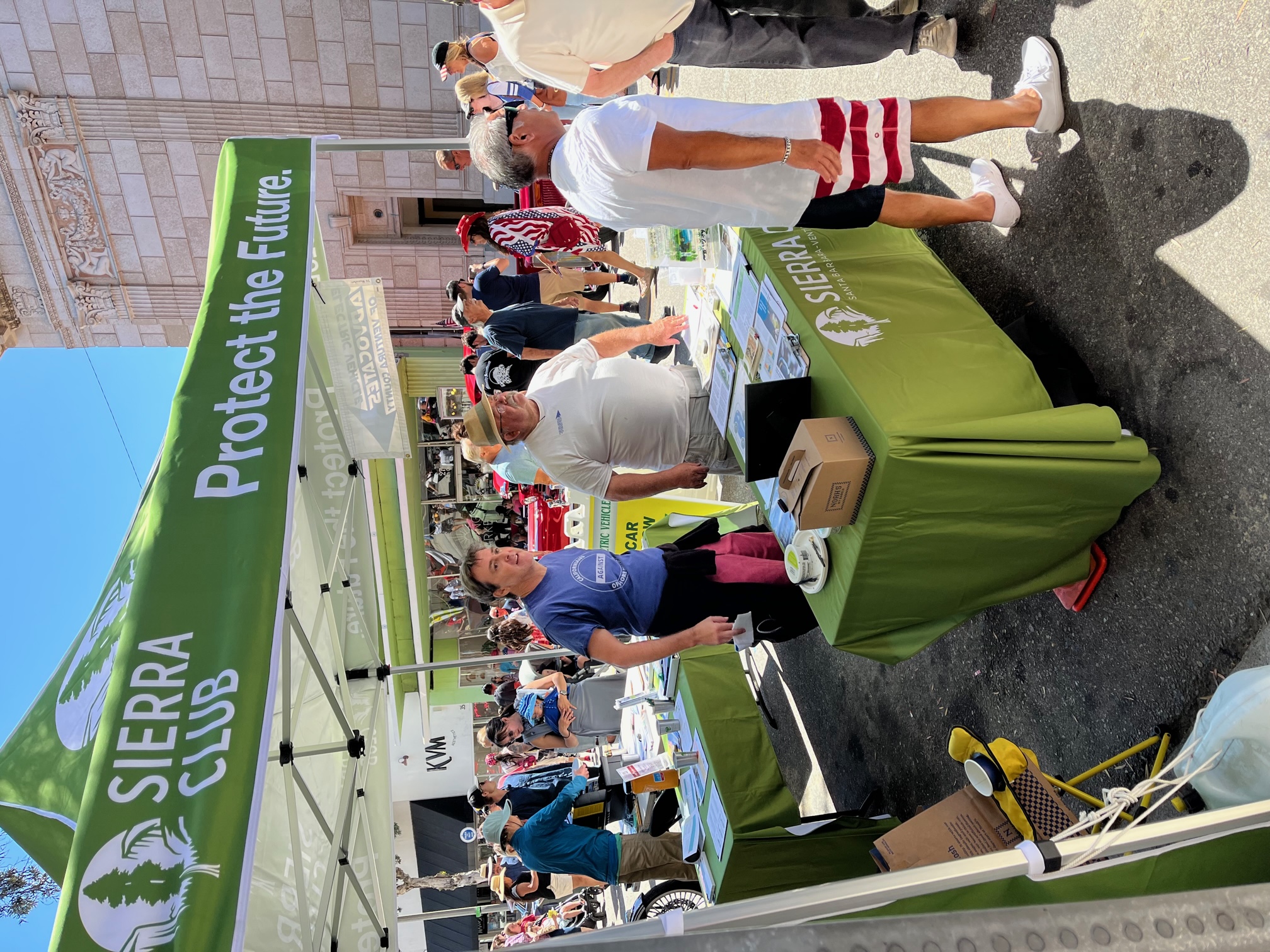 Sierra Club booth at Ventura Fourth of July EV show