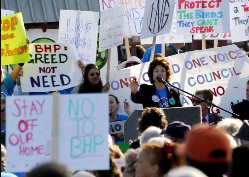 Carmen Ramirez at LNG rally