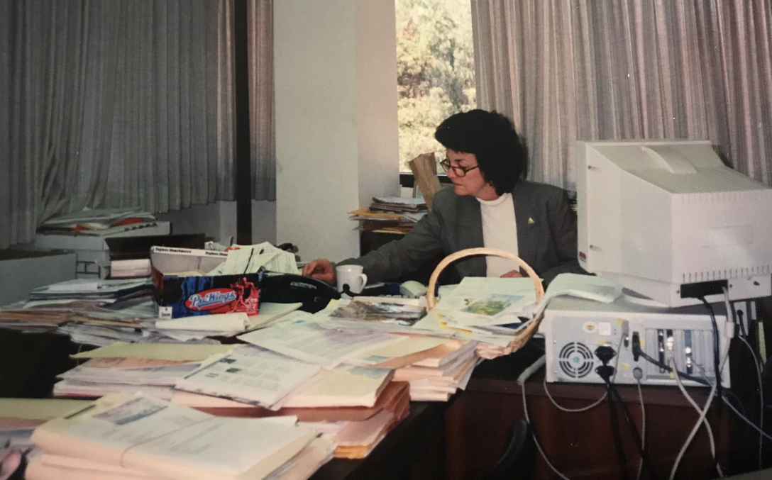 Carmen in her office