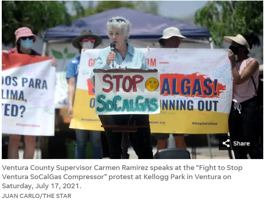 Carmen Ramirez speaks at Kellogg Park against the SoCalGas compressor expansion in Westside Ventura on July 17, 2021https://www.vcstar.com/picture-gallery/news/local/2021/07/20/see-protesters-fight-venturas-socalgas-compressor-site/8005756002/image/8005762002/#slide:8005762002 