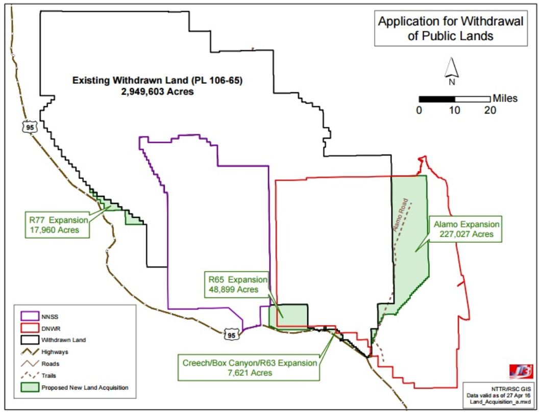 Map of proposed military expansion