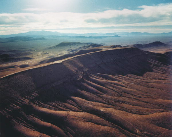An aerial view of Yucca Mountain, about 100 miles north of Las Vegas