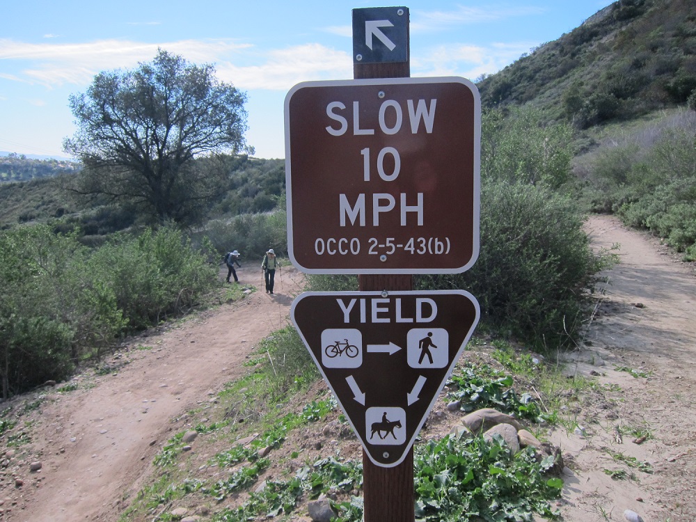 Yield Sign in Whiting Ranch Park