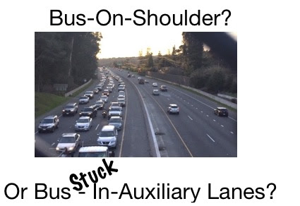 Bus on Shoulder or stuck in auxiliary lanes