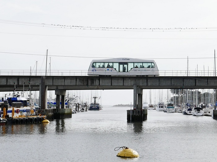 Light Rail on bridge