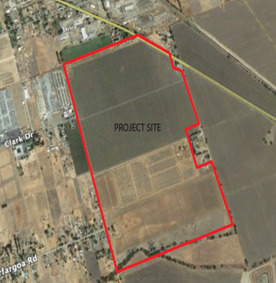 Map of Mariposa Road Warehouse Project April 2022