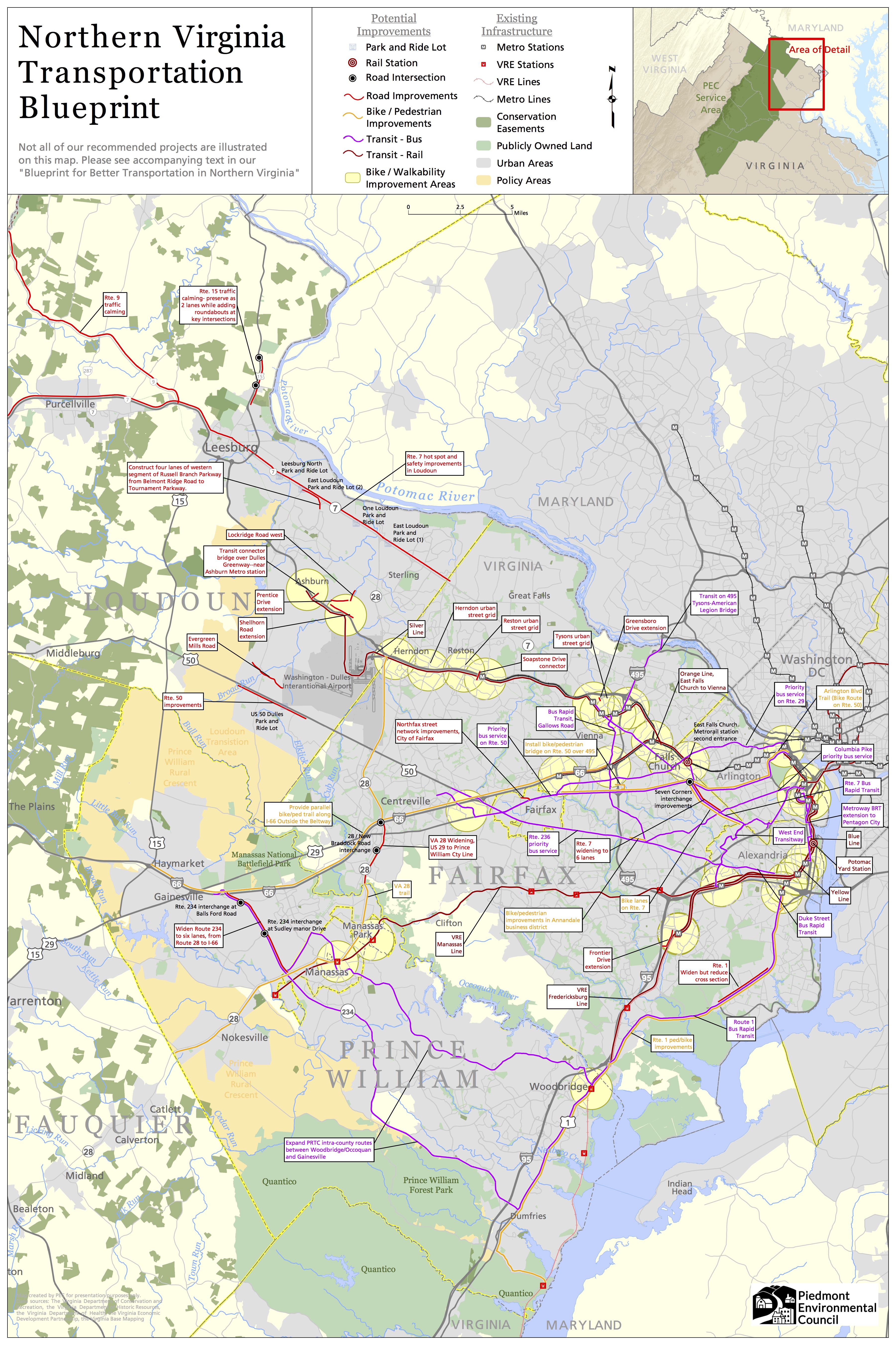 Map image of blueprint for northern Virginia 