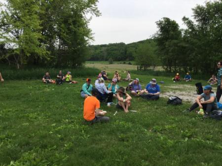 LoHi Trekkers taking a lunch break 2022