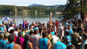 Tribes gathering at site of Kettle Falls on Columbia River